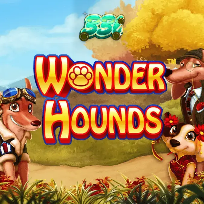 Tampilan visual slot Wonder Hounds dengan tema anjing yang ceria